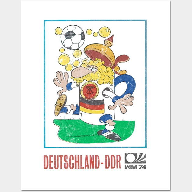 Deutschland DDR  / 70s Vintage-Style Soccer Fan Design Wall Art by DankFutura